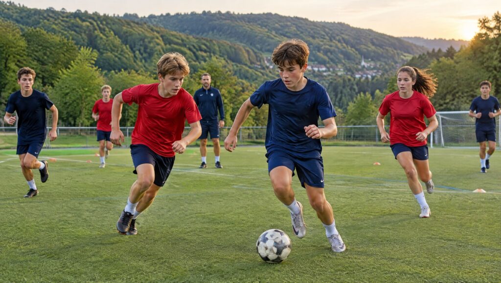 Jugendliche beim Vereinstraining im Bergischen Land